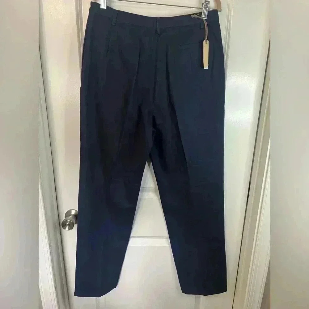 NWT Pendleton Women’s Navy Blue High-Rise Flat Straight Leg Dress Trousers Sz 10 - Picture 3 of 6